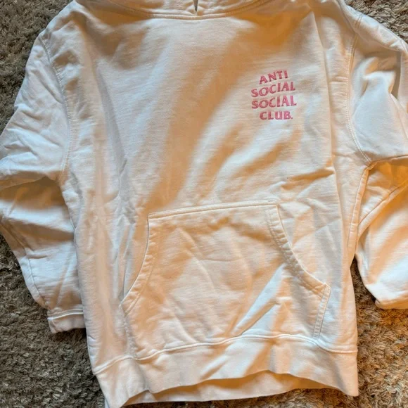 Anti Social Social Club Cream Hoodie - Picture 3 of 5